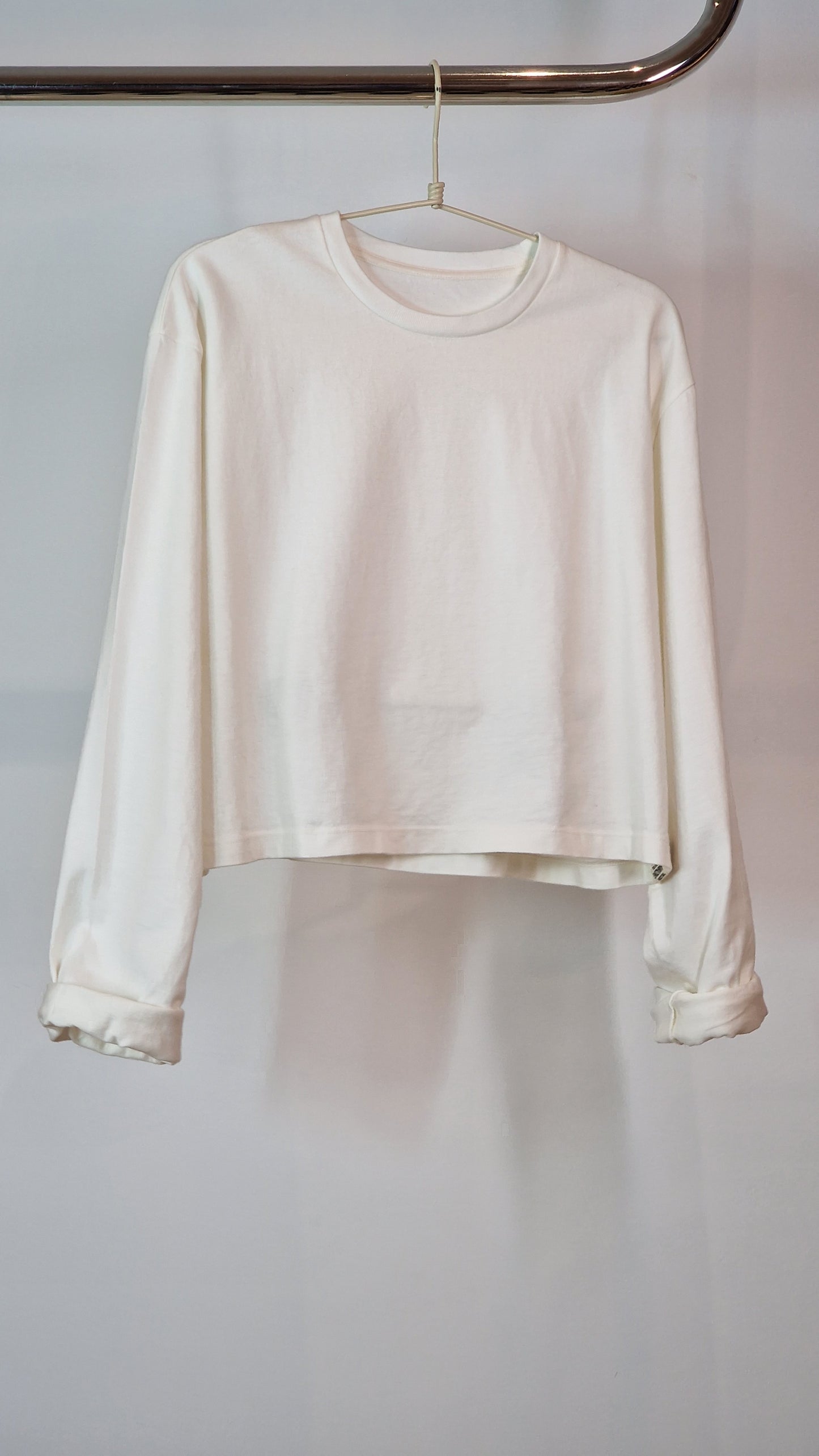 Cropped Manga Comprida Off White