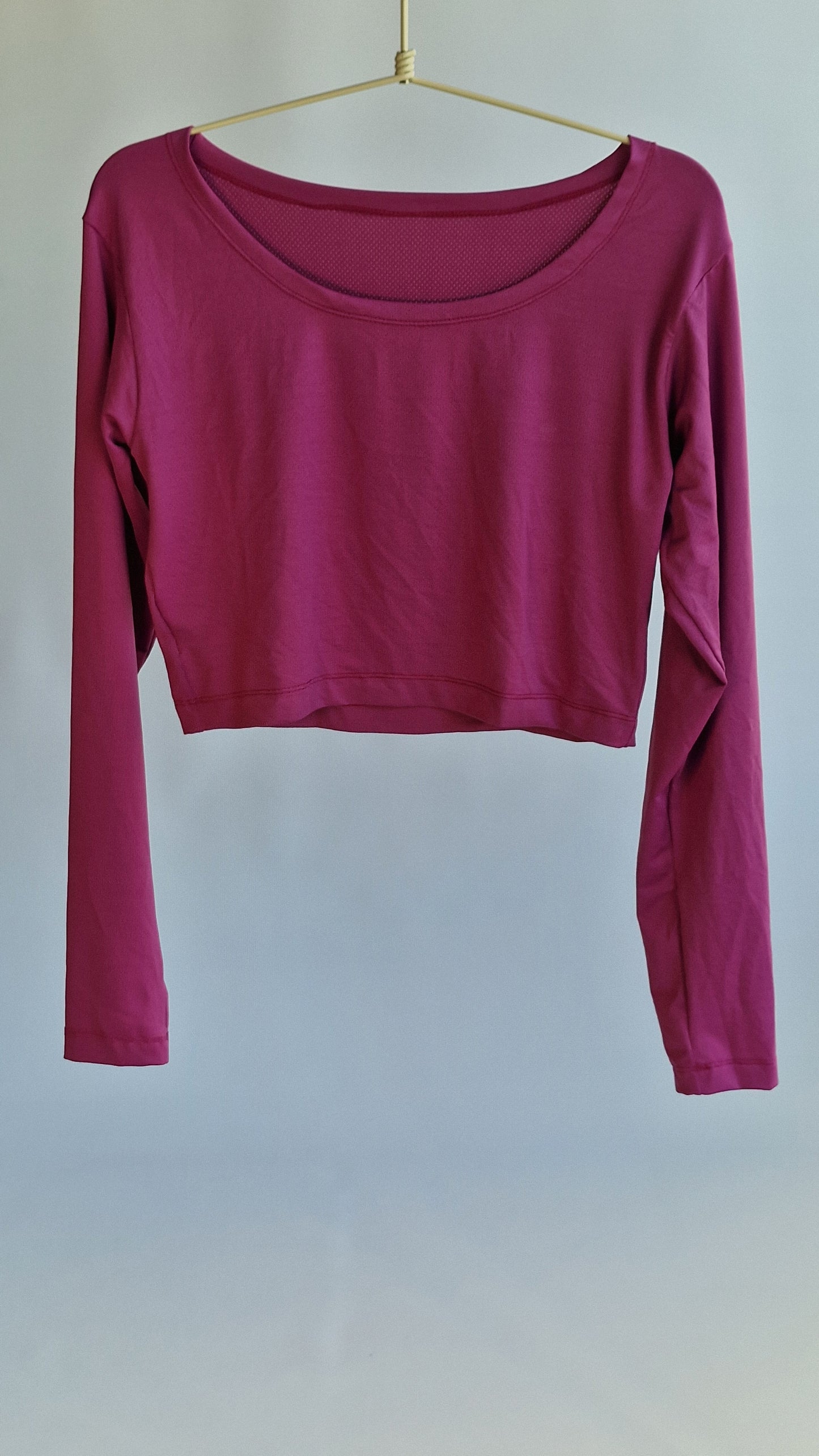 Blusa Cropped Orquídea Manga Comprida
