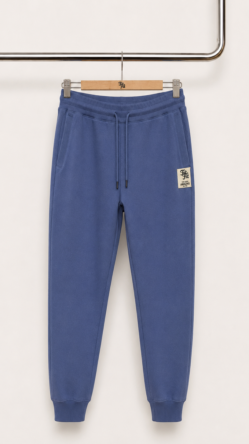 Calça Jogger em Felpa de Verão com Cordão Indigo