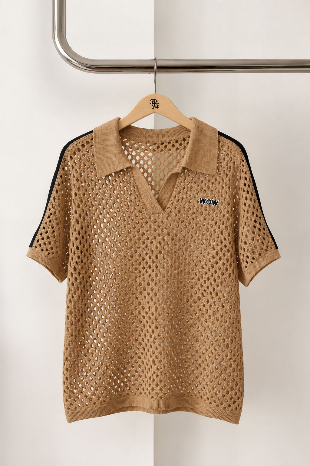 Polo Perfurado Mocha