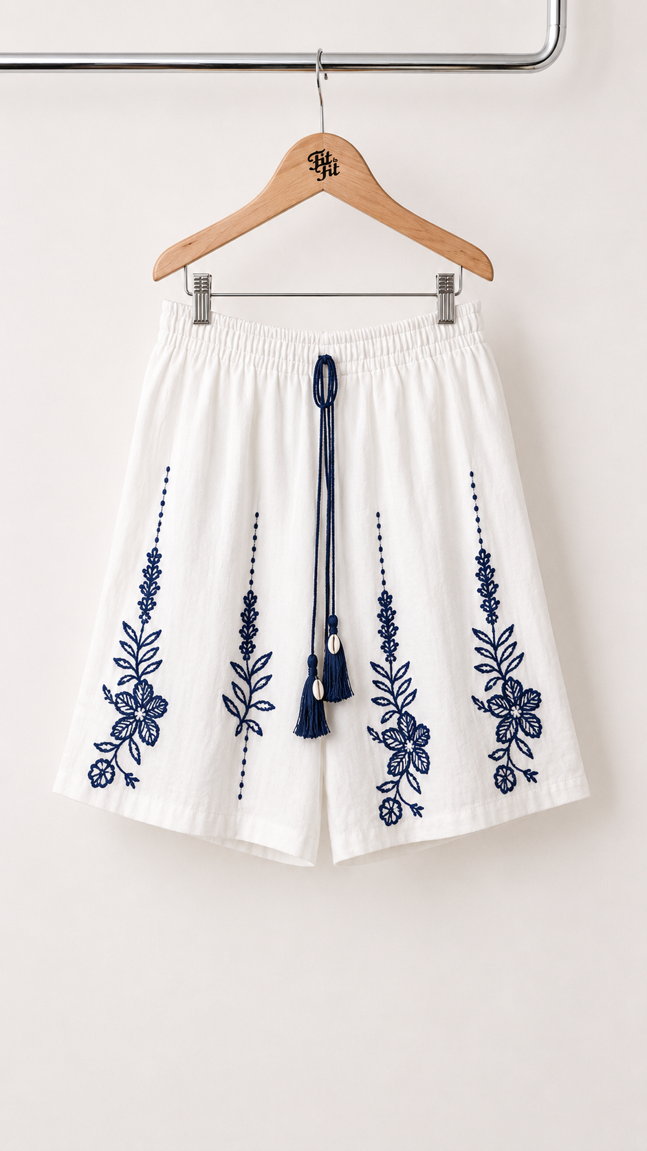 Short Bordado Azul