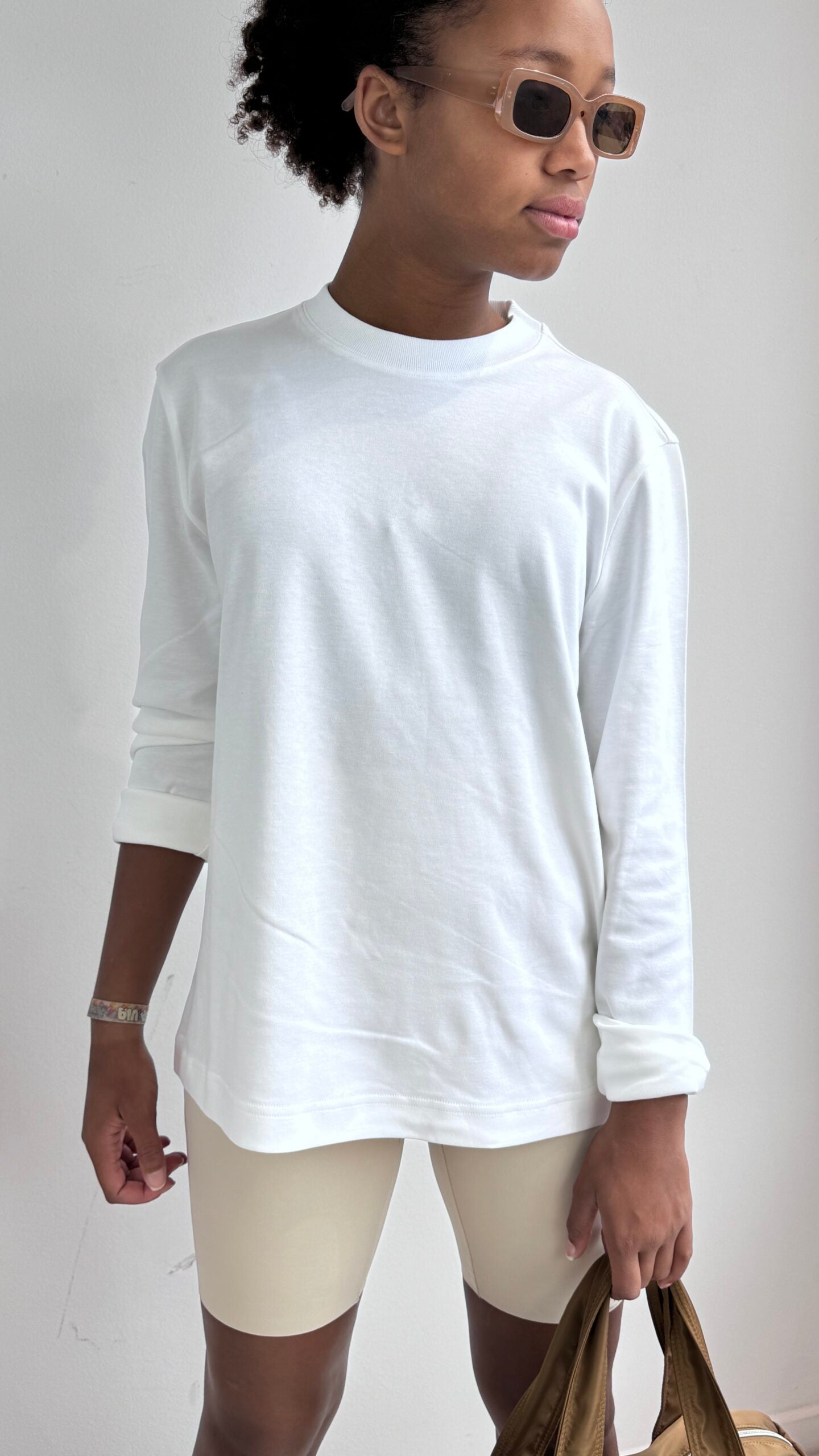 T-Shirt Manga Comprida Branca