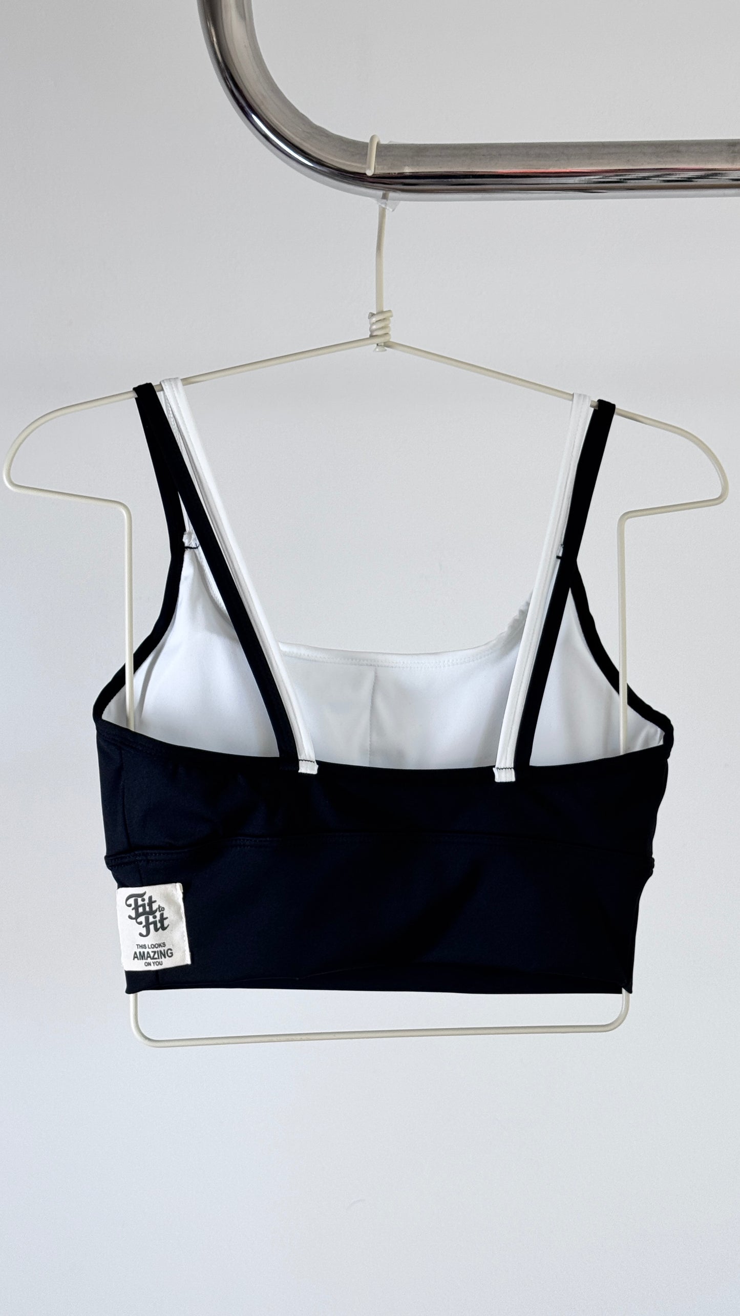 Top Dual Bicolor Preto/Branco