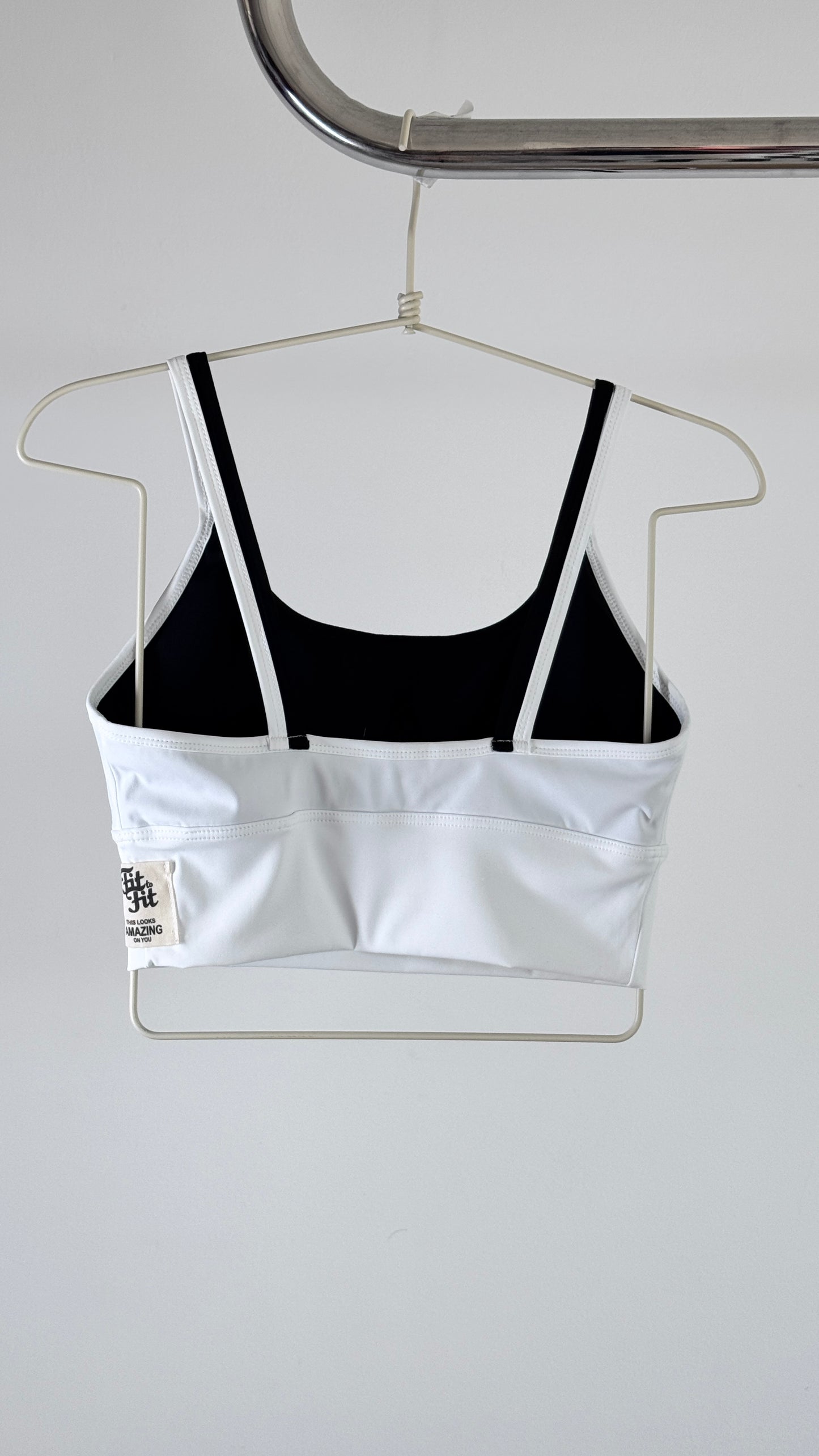 Top Dual Bicolor Branco/Preto