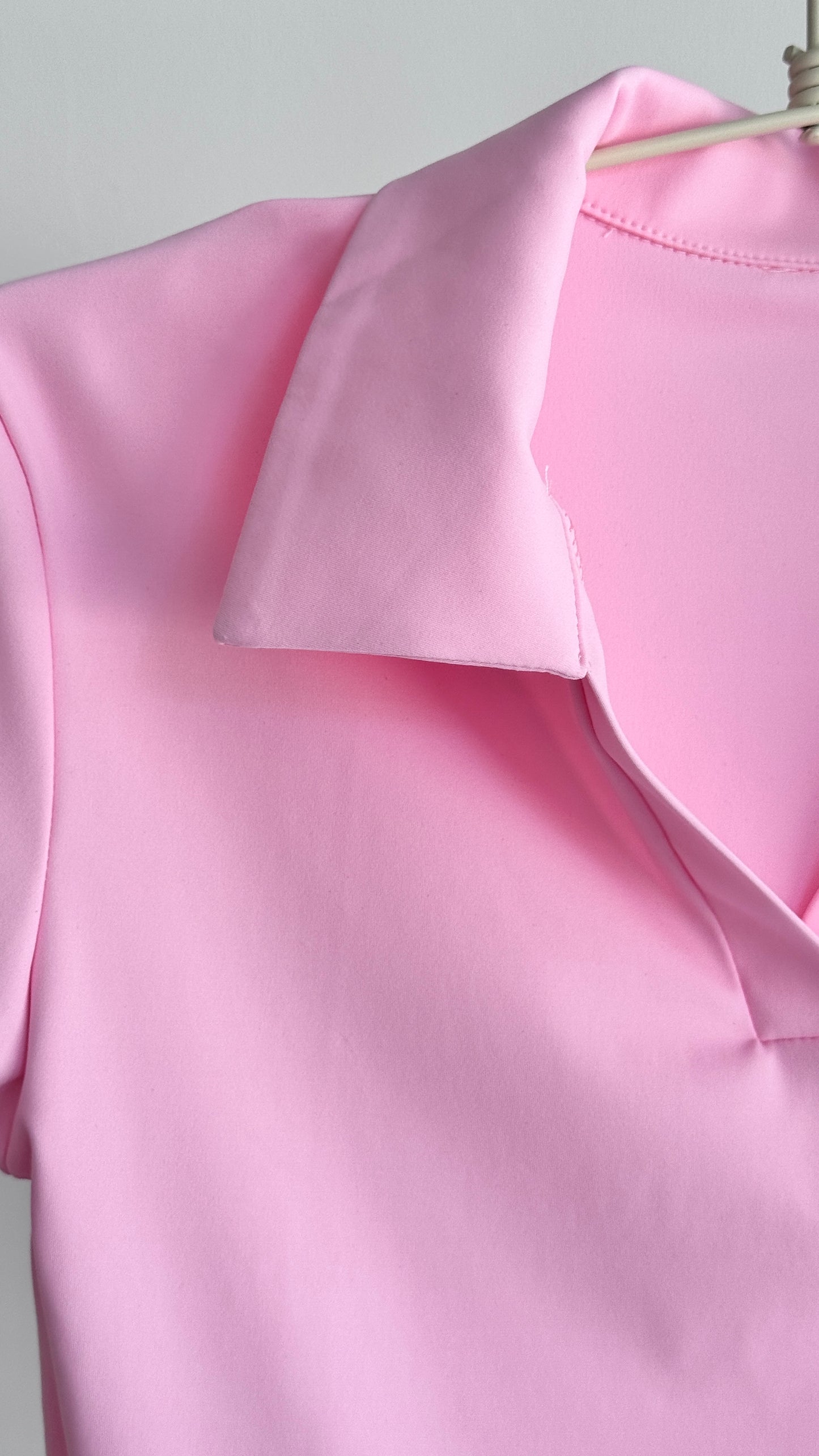 Polo Cropped Rosa Sorvete