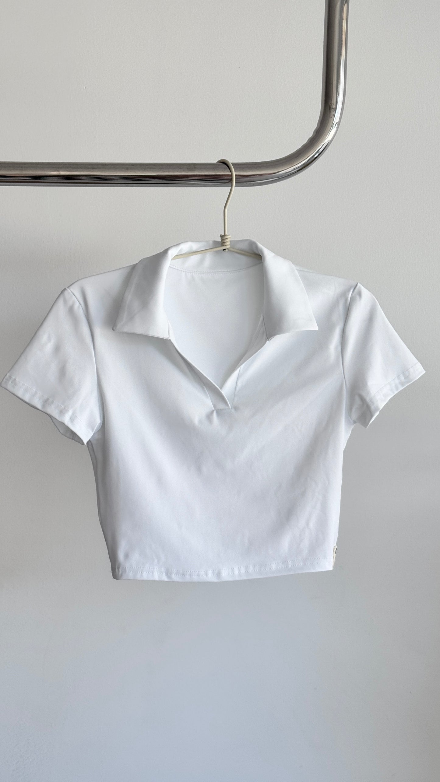 Polo Cropped Branco