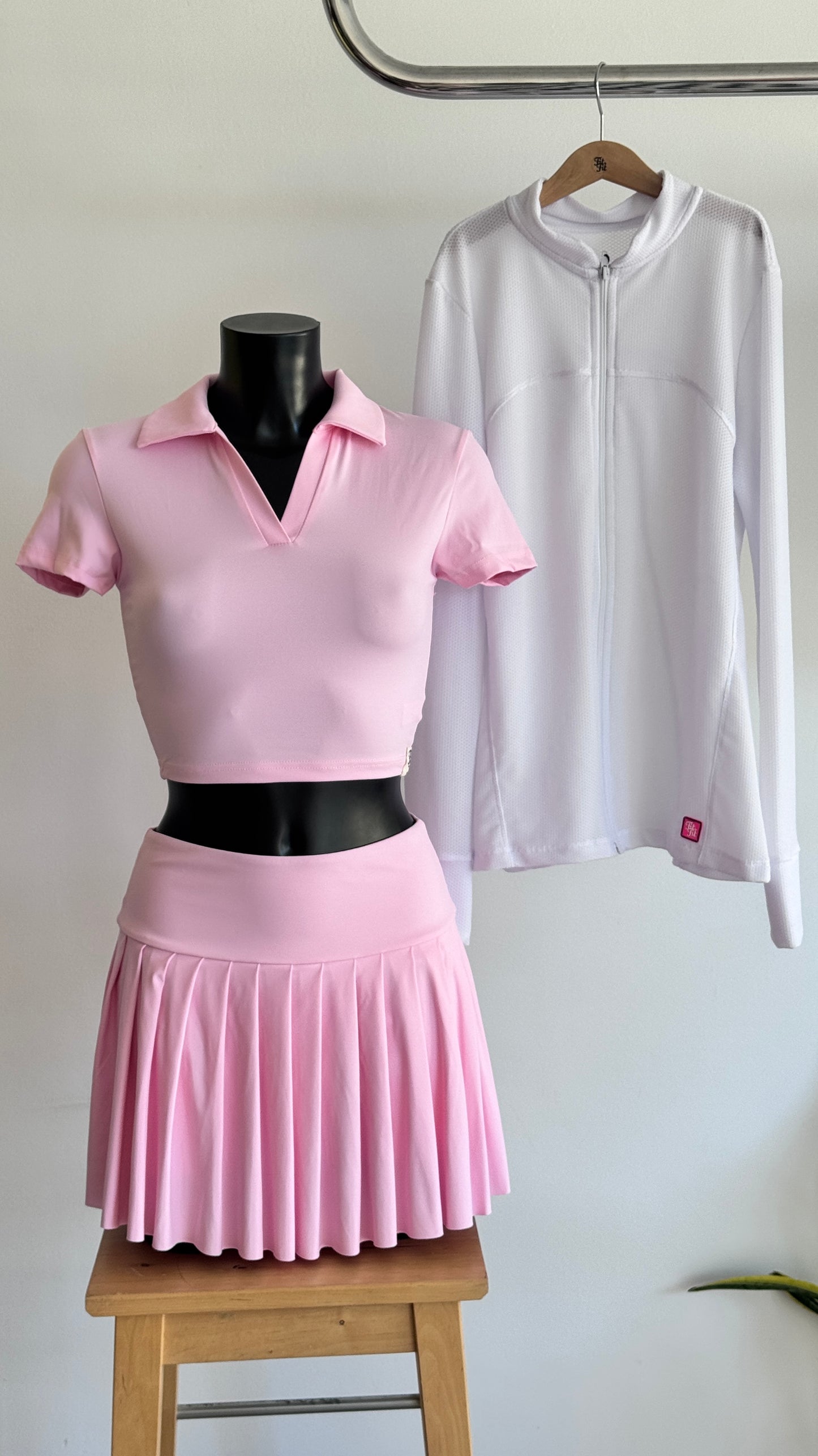 Polo Cropped Rosa Sorvete