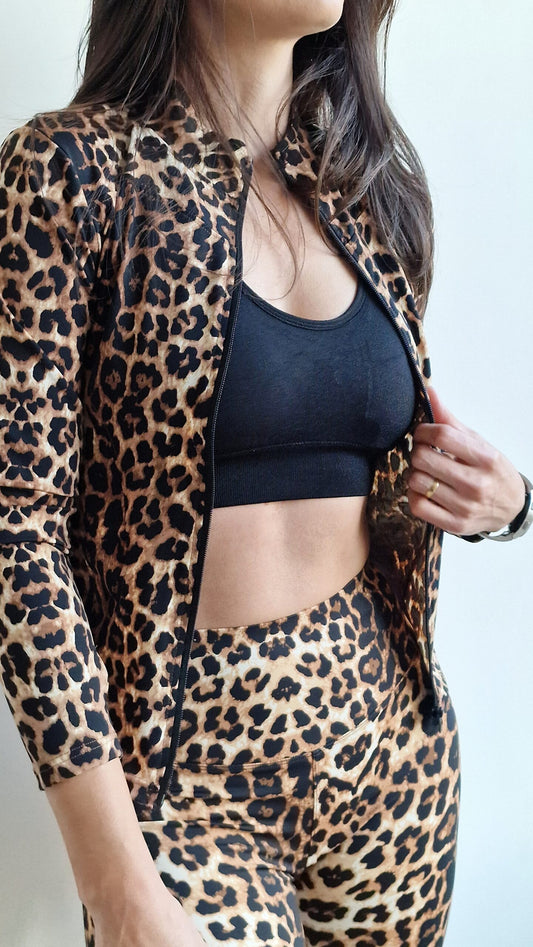 Casaco Running Basic Animal Print