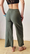 Calças Zen Cropped Kaki