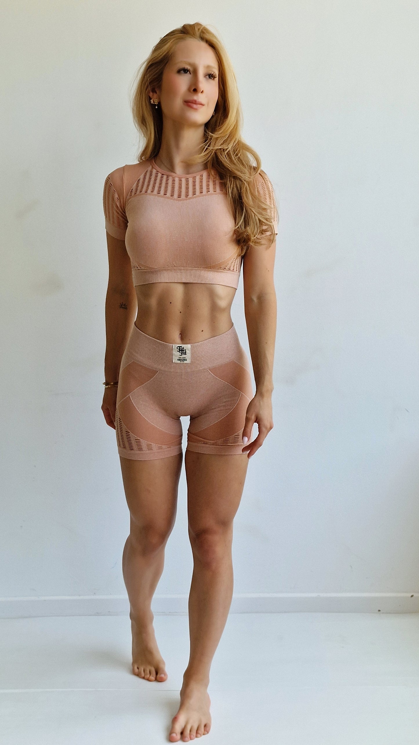 Conjunto Crop + Short Tangerina