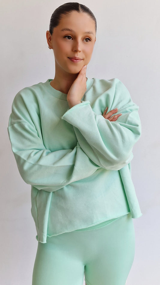 Sweater Raw Menta