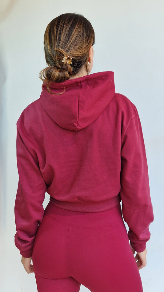 Sweater Crop Classic Bordeaux