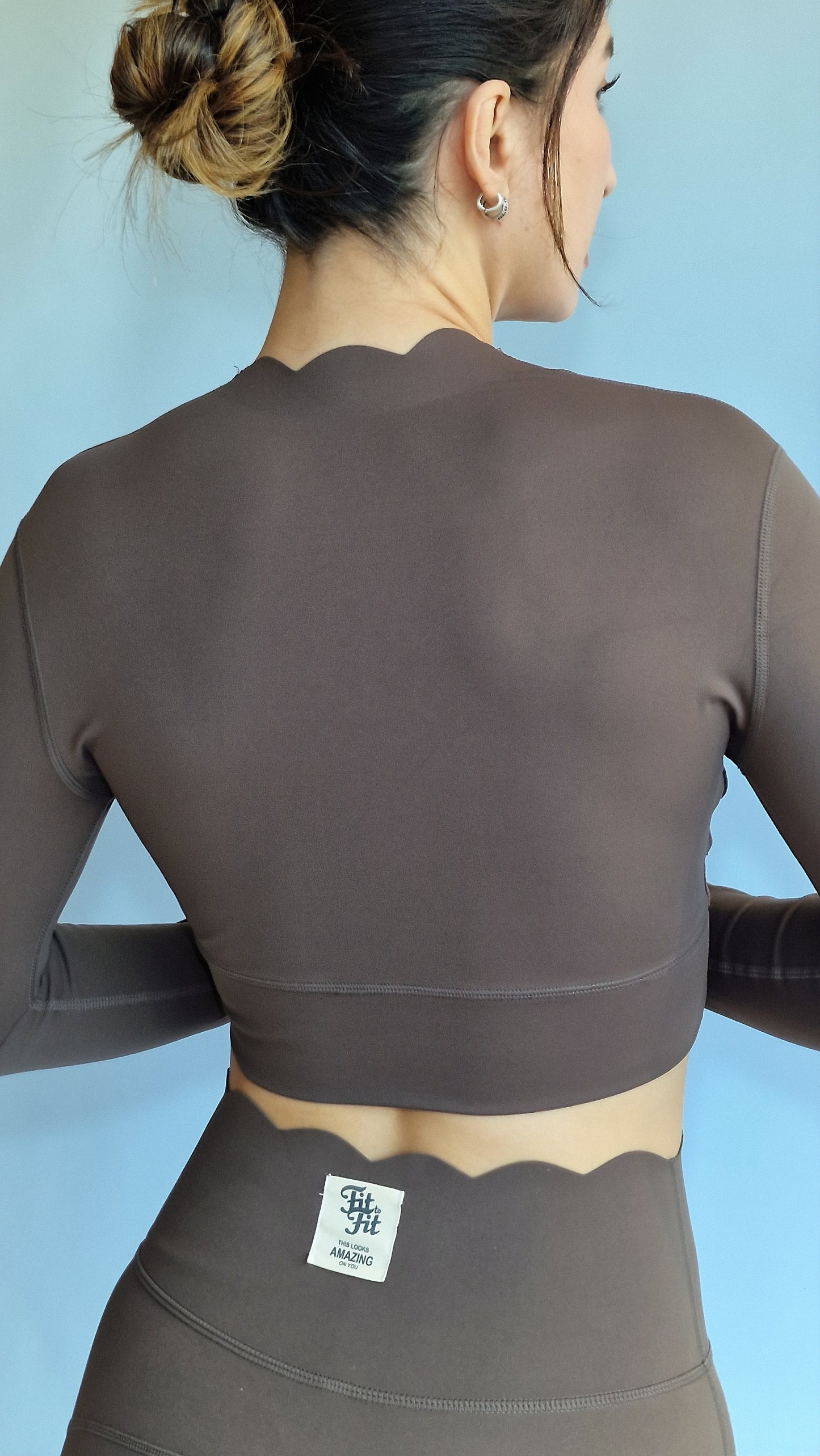 Conjunto Top Scallop & Legging Cintura Alta