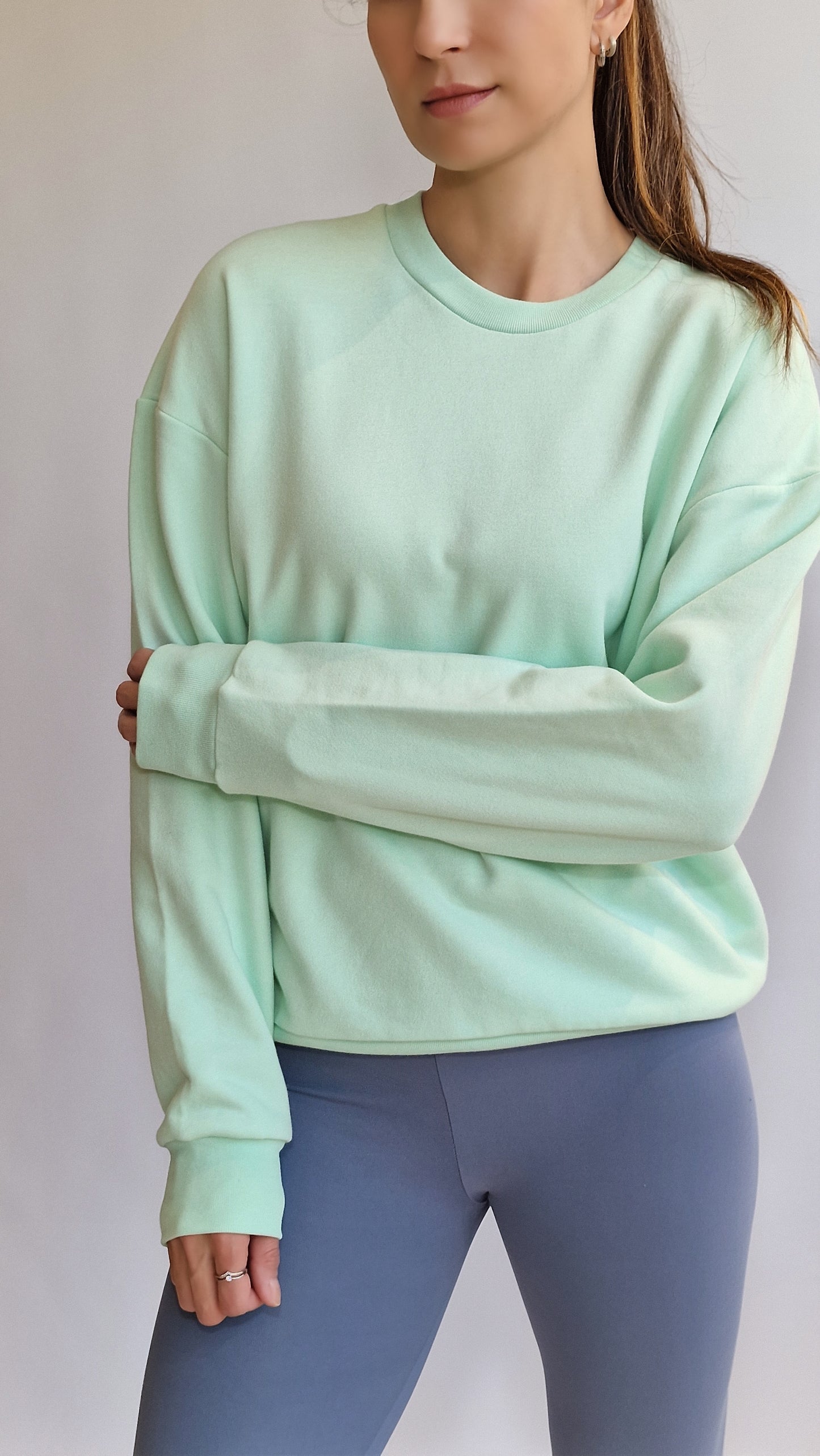 Sweater Basic Oversized Menta