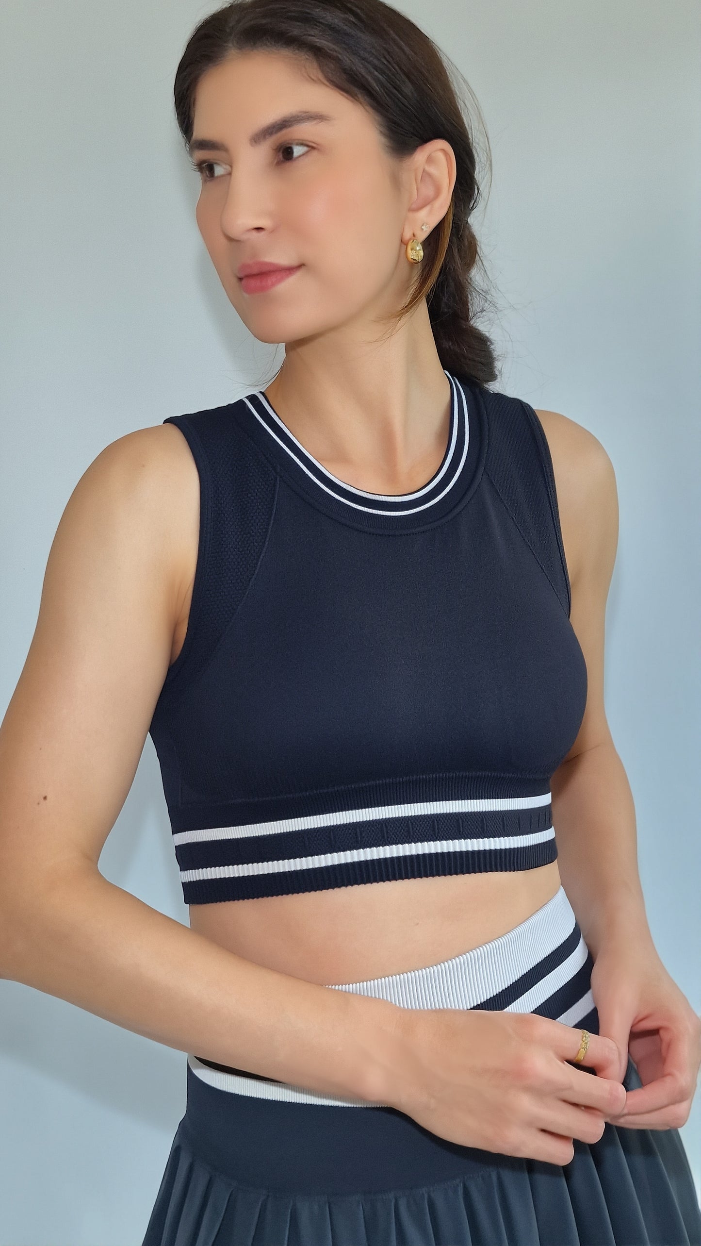 Conjunto Saia-Short Plissada & Top Court