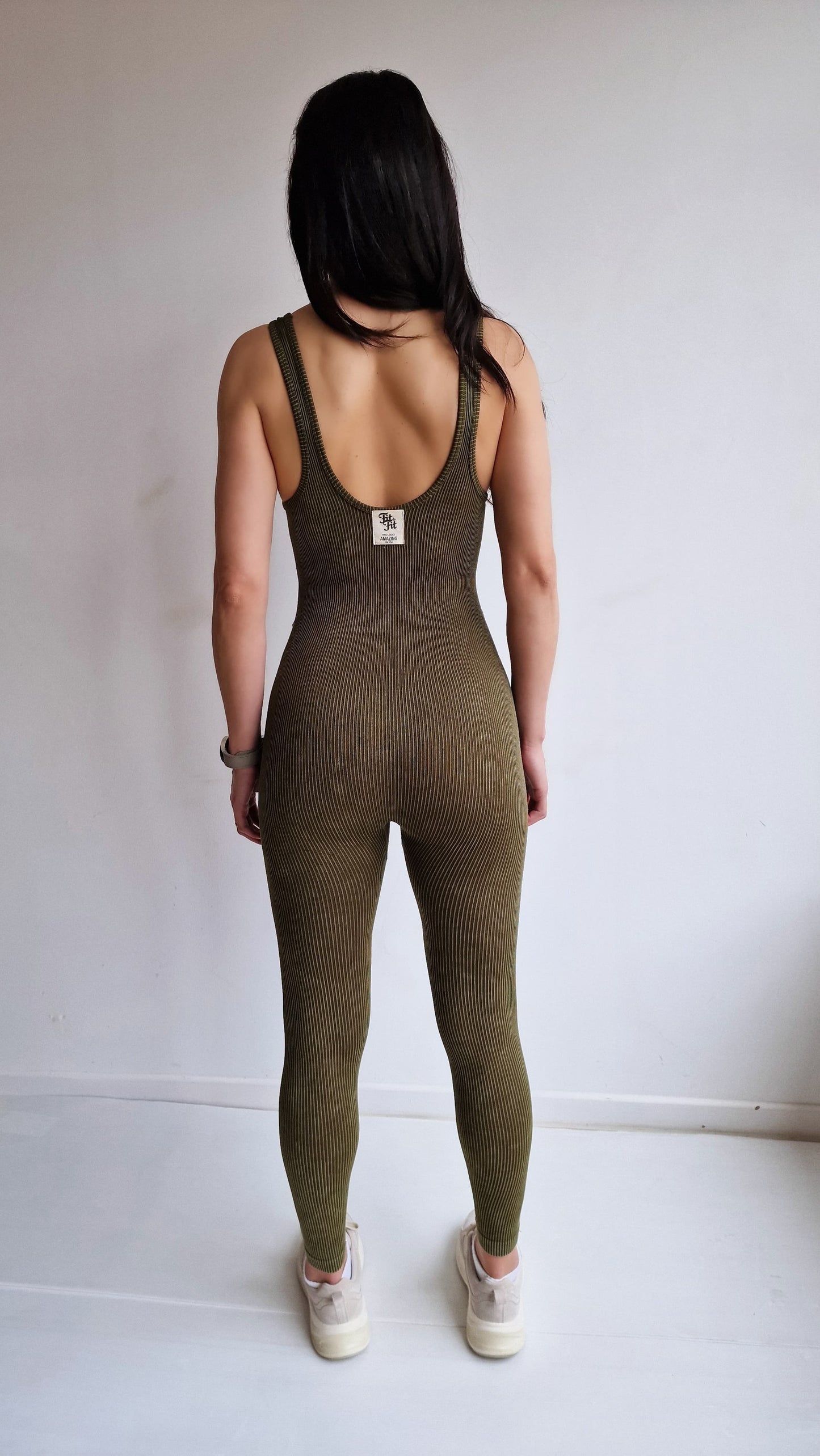 Macacão Push Up Verna Verde Musgo
