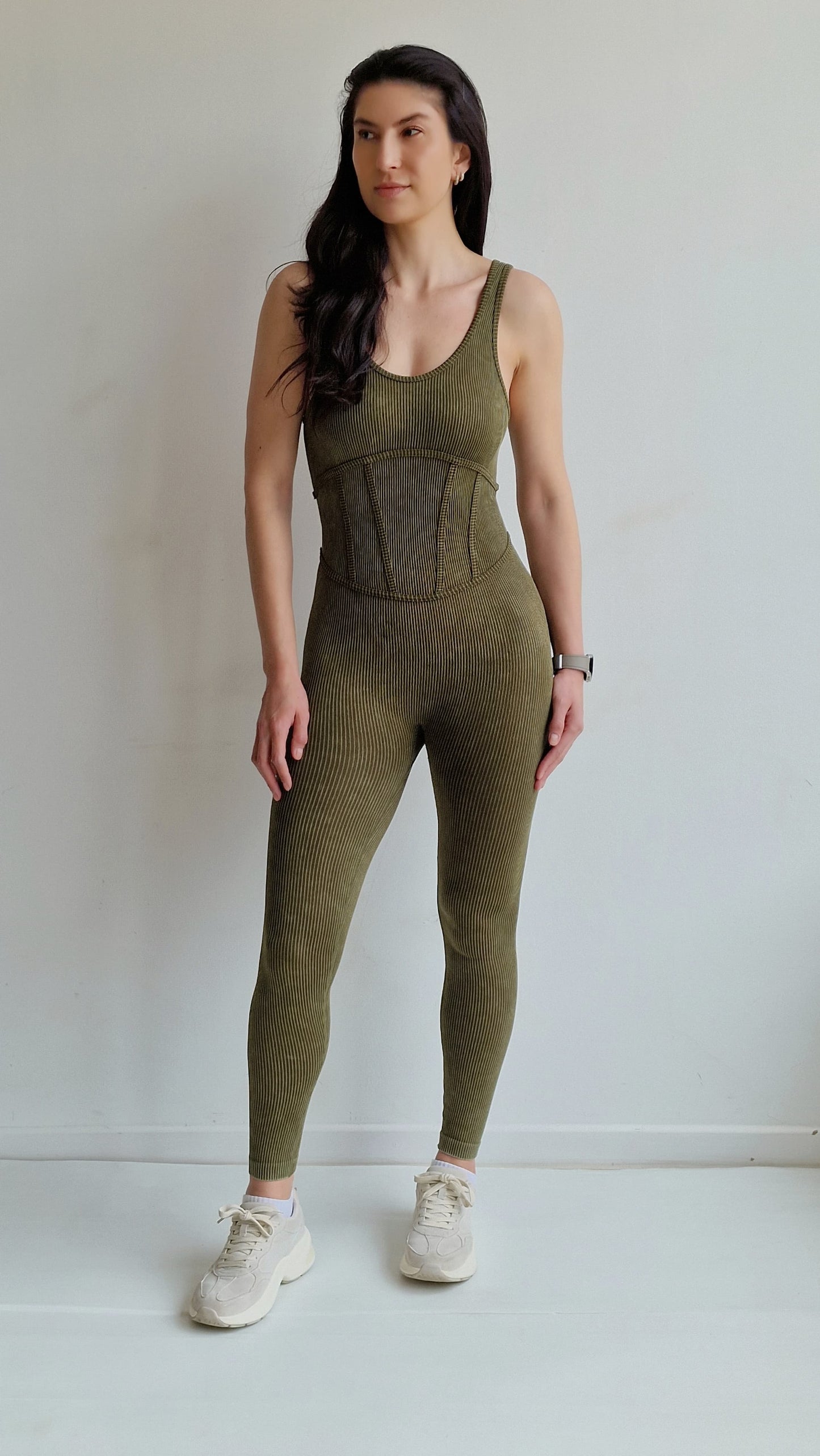 Macacão Push Up Verna Verde Musgo