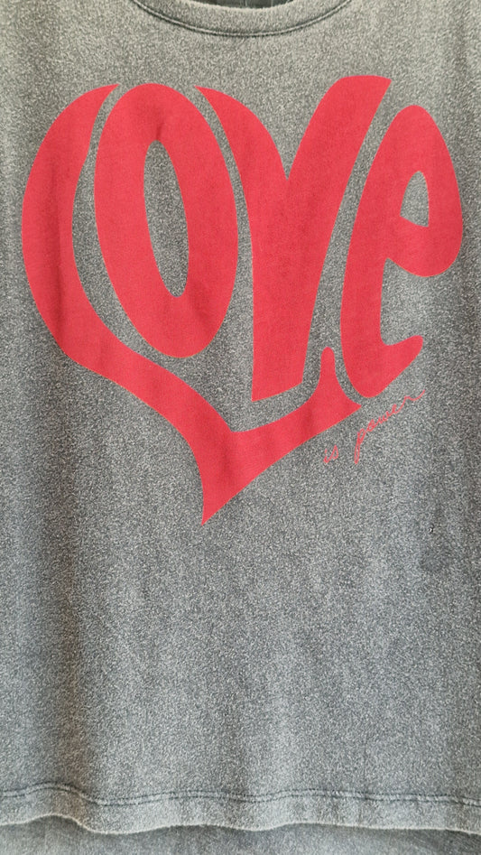 T-Shirt Love Is Power Grafite