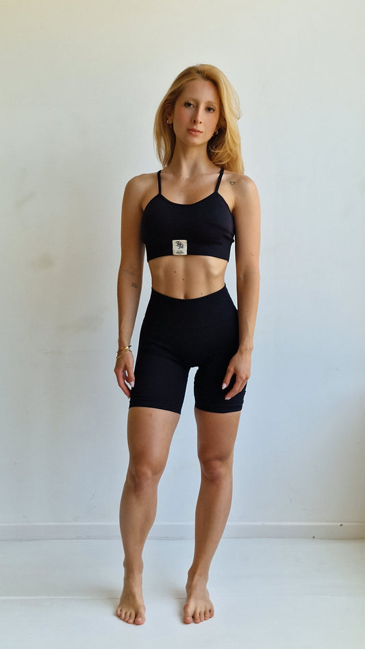 Conjunto Top e Short Eclipse Total Preto