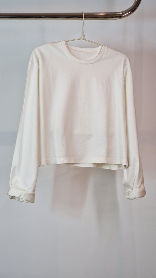 Cropped Manga Comprida Off White