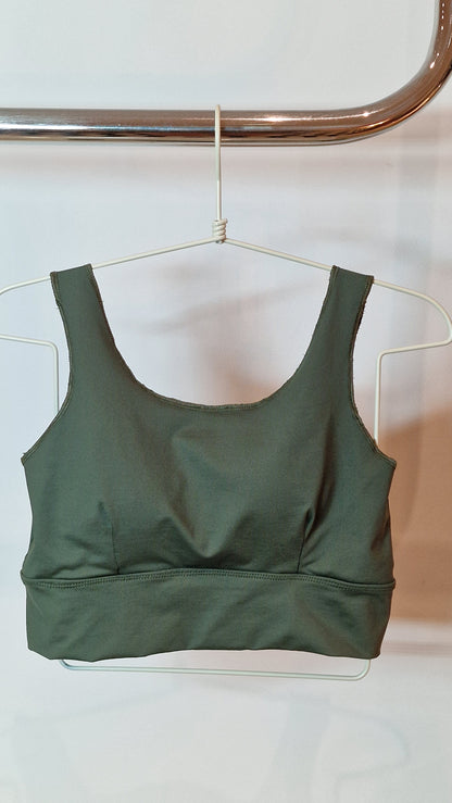 Top Decote Quadrado Kaki