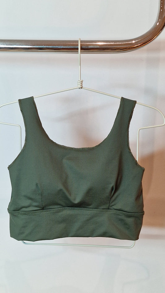 Top Decote Quadrado Kaki