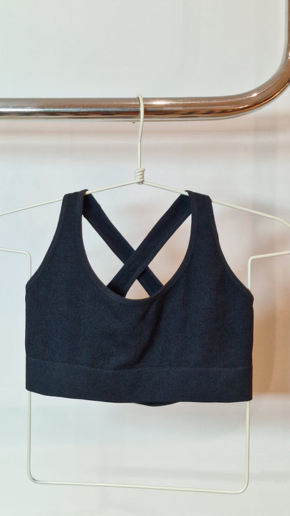 Top Costas Cruzadas Sem Copas Preto