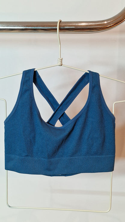 Top Costas Cruzadas Sem Copas Azul
