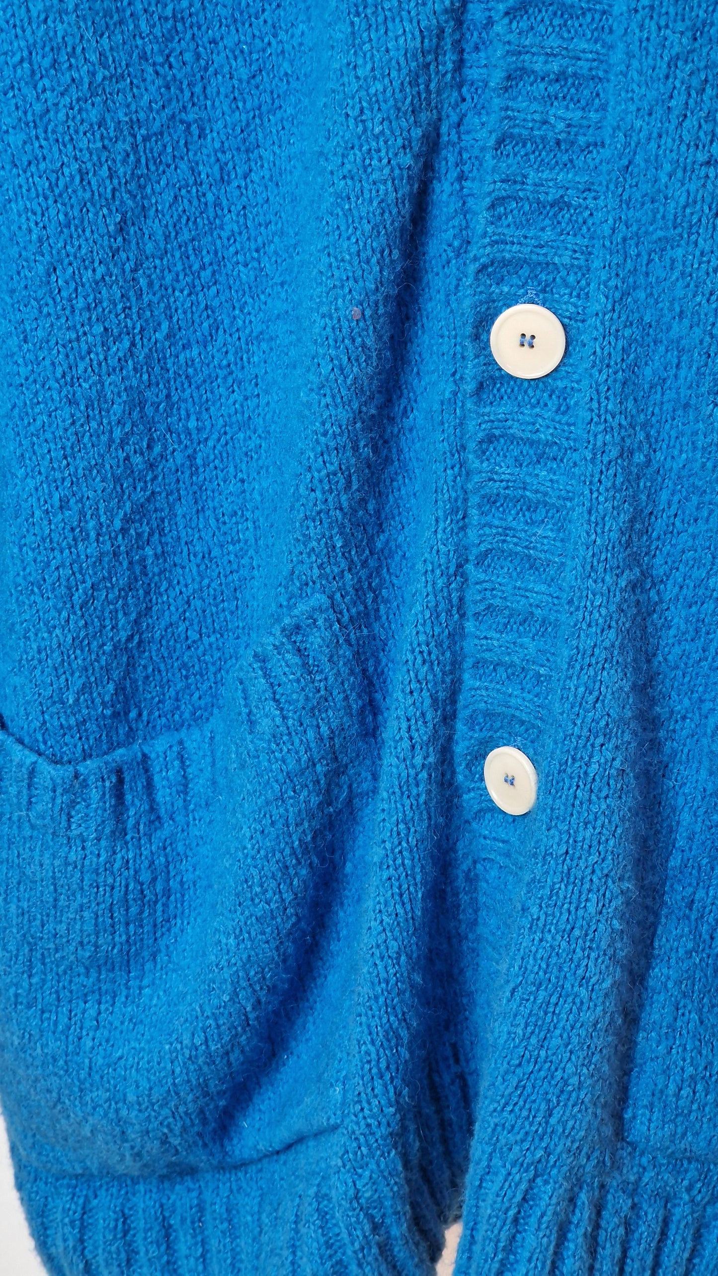 Casaco em Malha Azul