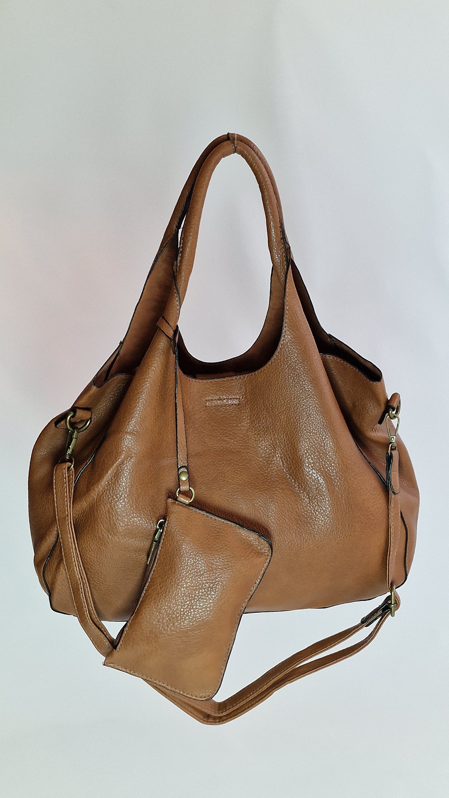 Bolsa Hobo Ecopele Castanho