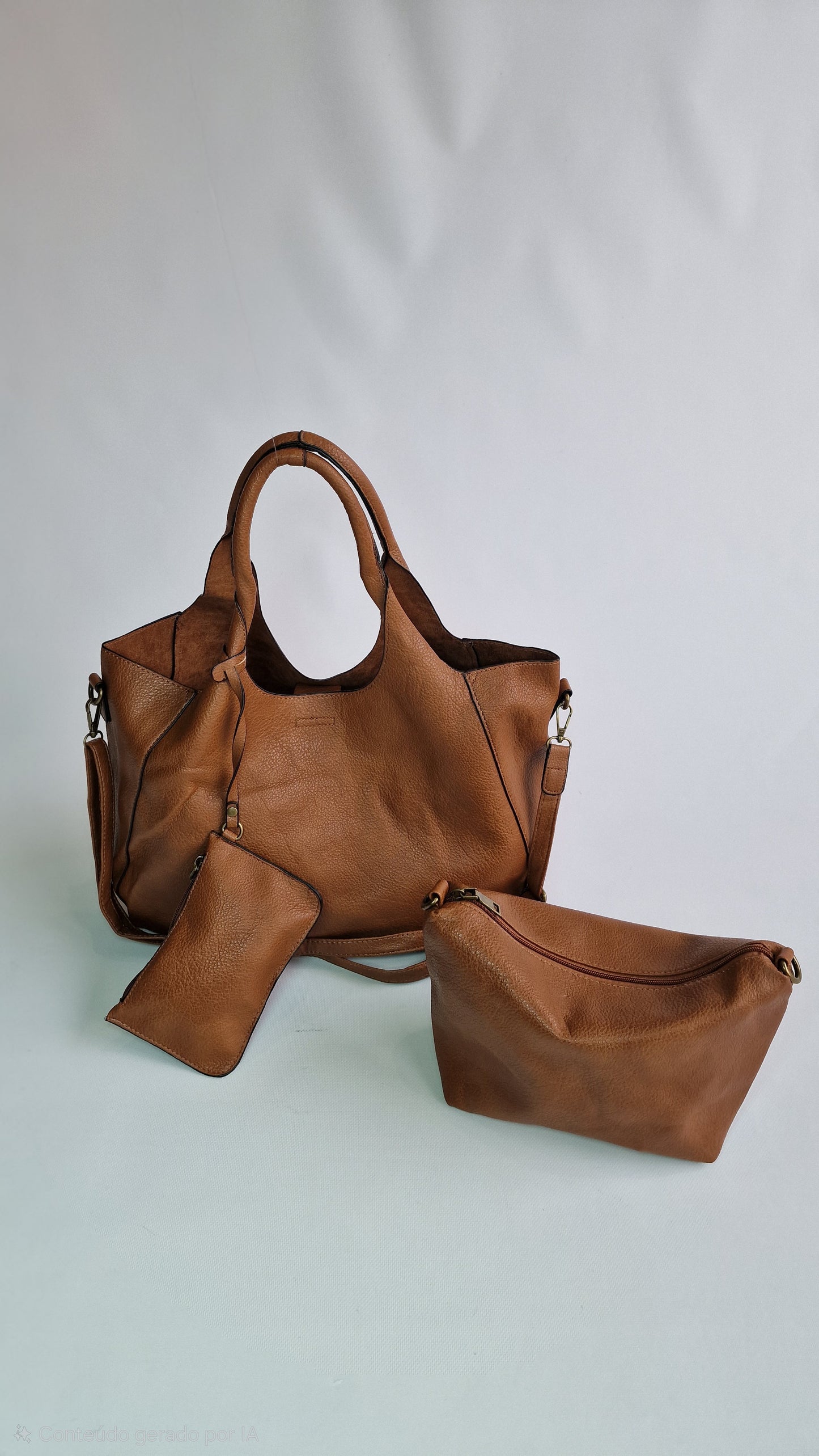 Bolsa Hobo Ecopele Castanho