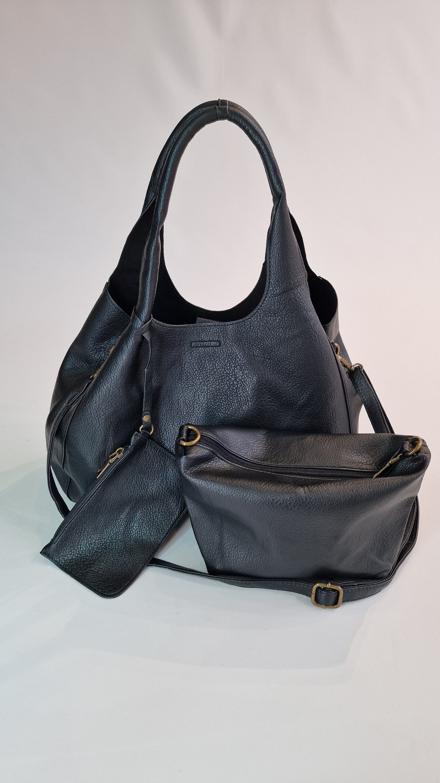 Bolsa Hobo Ecopele Preto