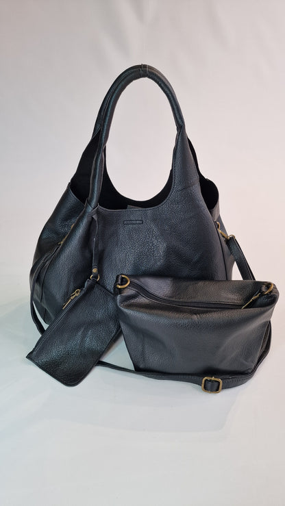 Bolsa Hobo Ecopele Preto