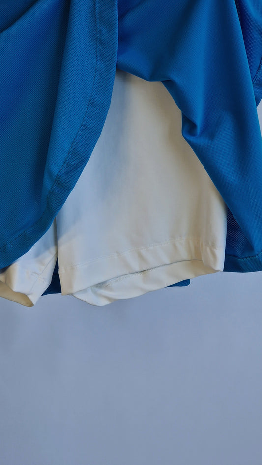 Saia-Calção Pregas Azul