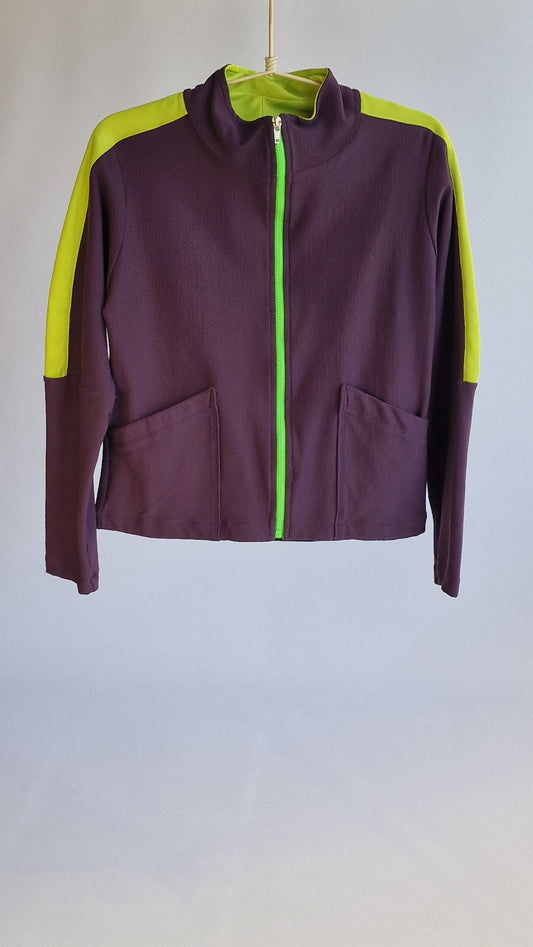 Casaco Running Roxo e Verde