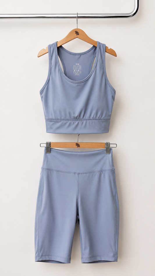 CONJUNTO 19,90€  Azul Hortência Top Nadador