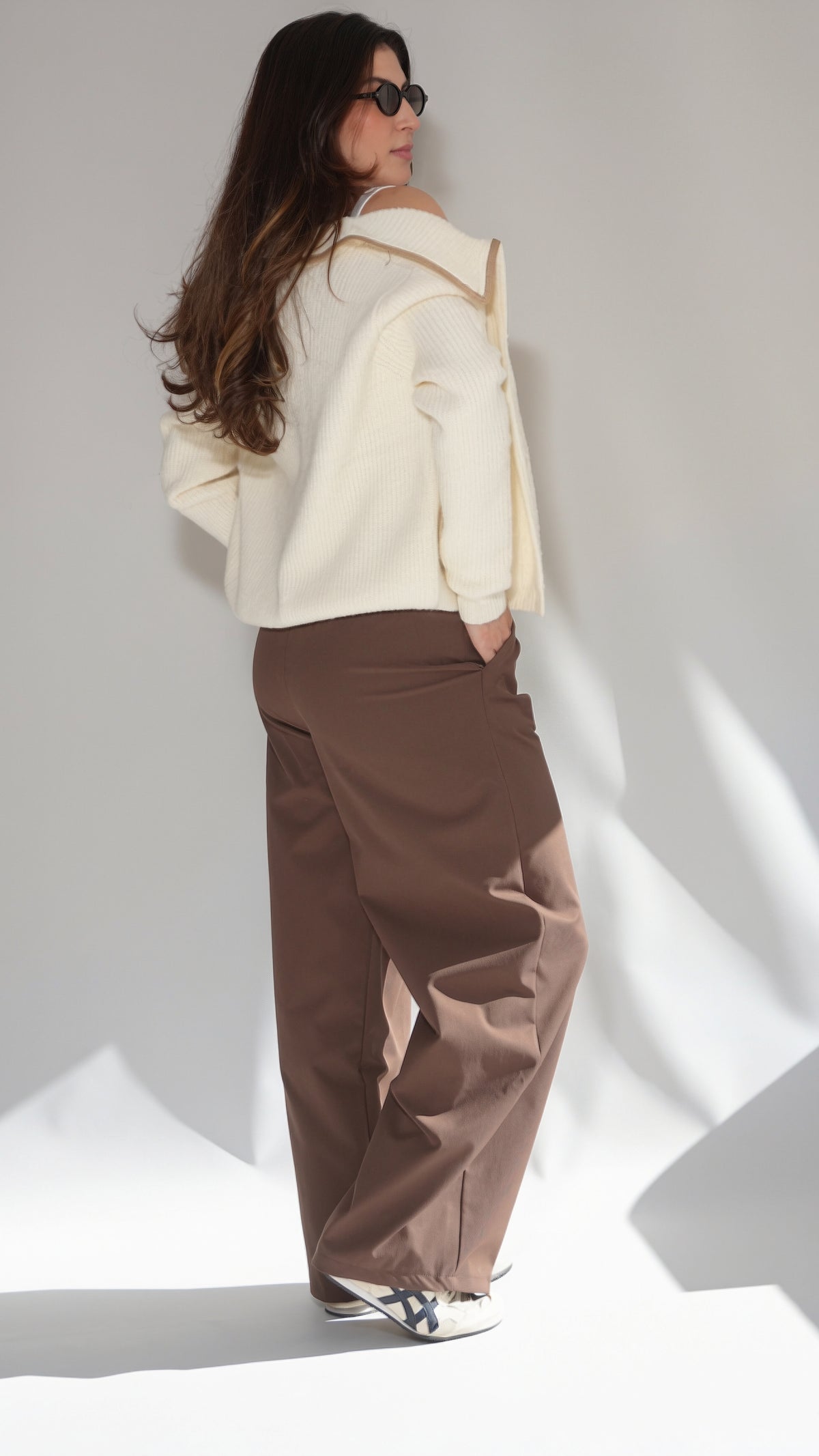 Casaco Malha Botões off white