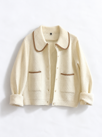Casaco Malha Botões off white