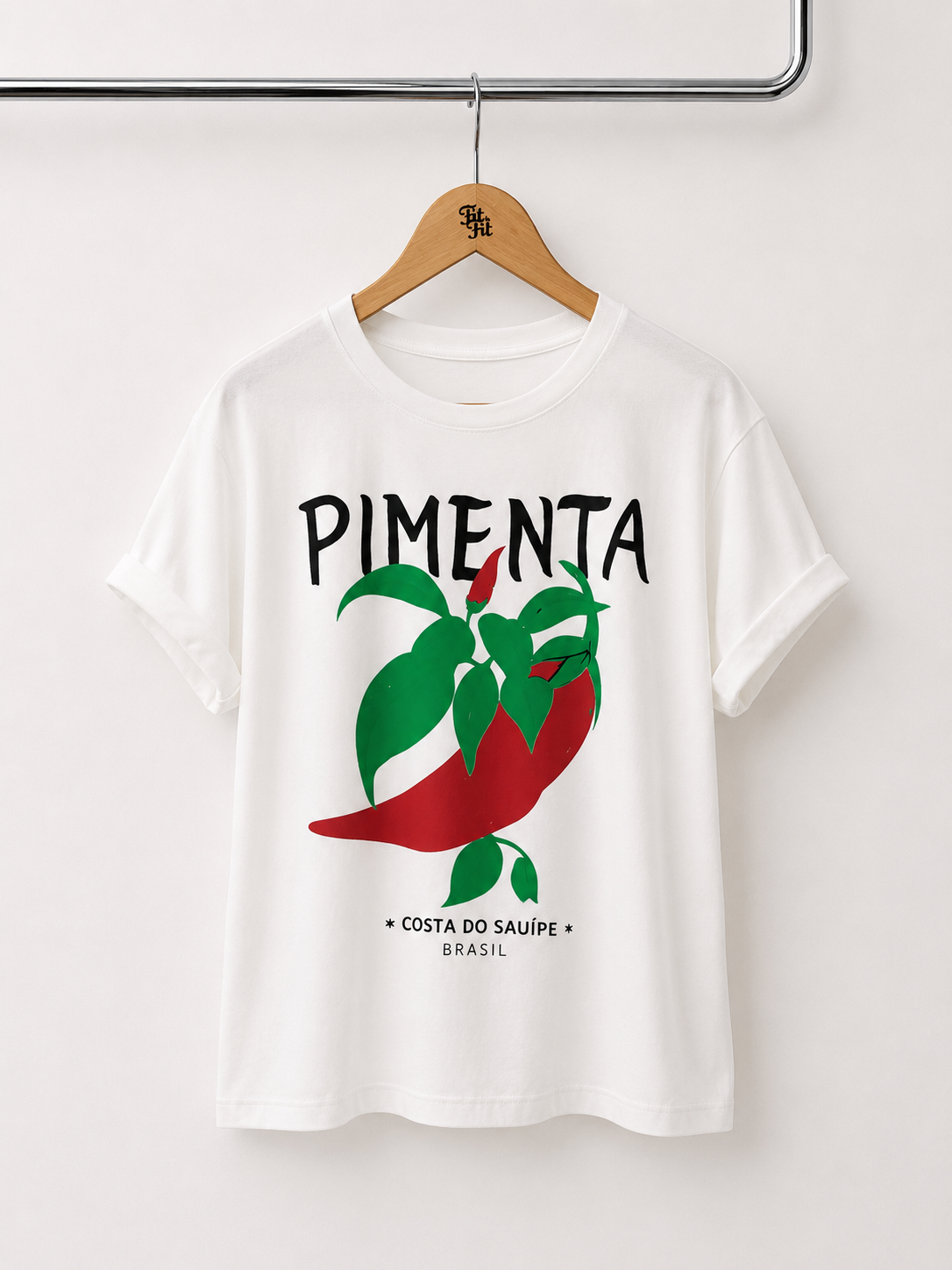 T- Shirt Manga Curta Algodão Malagueta