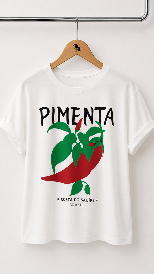 T- Shirt Manga Curta Algodão Malagueta