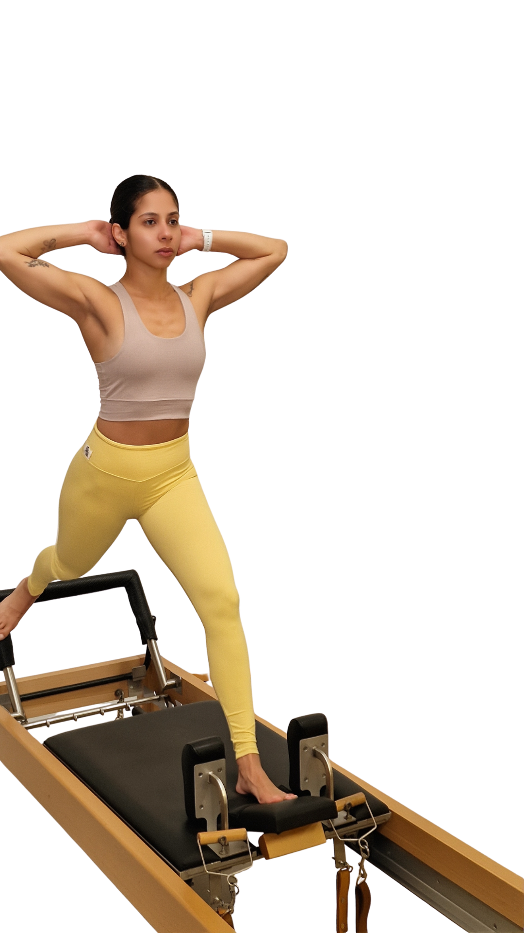 Conjunto Classic Amarelo ( top creme+ legging amarelo Banana)