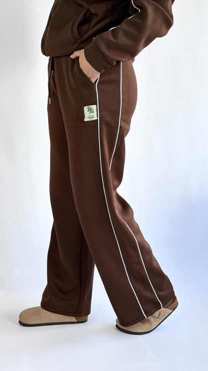 Conjunto Lounge cardado castanho