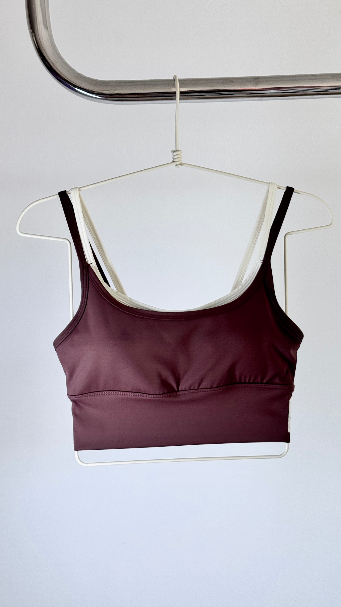 Top Dual Bicolor Castanho/Aveia  )