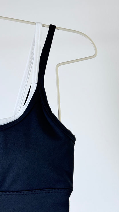 Top Dual Bicolor Preto/Branco