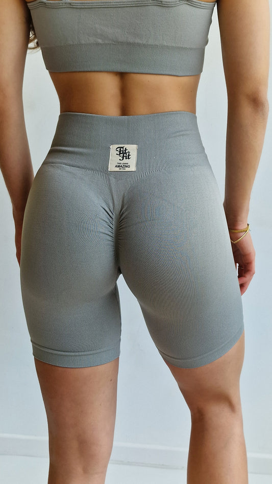Conjunto Top e Short Silex Cinza Aço