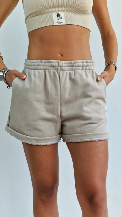 Short Felpa Básico Aveia