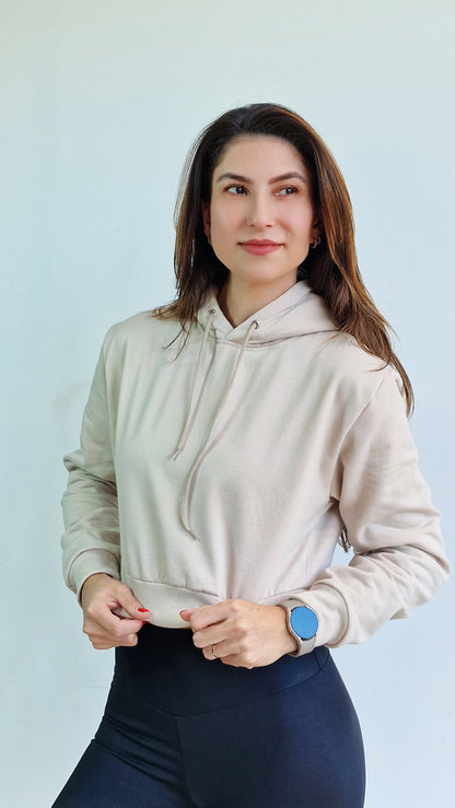 Sweater Crop Classic Ecru