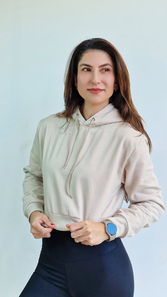 Sweater Crop Classic Ecru