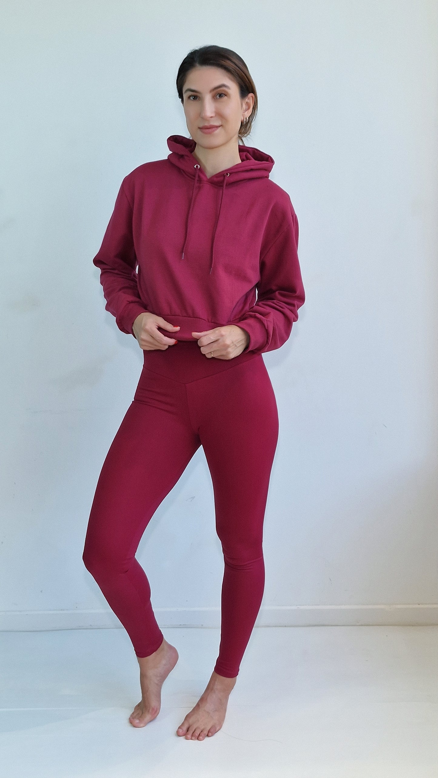 Sweater Crop Classic Bordeaux