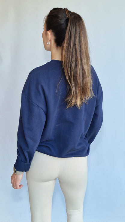 Sweater Basic Oversized Azul Marinho